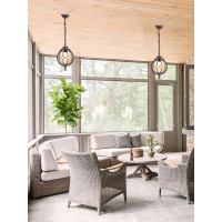 Садово-парковый светильник FERON PL3805 круглый на цепочке 60W 230V E27, черное золото 11370