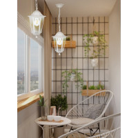 Садово-парковый светильник, шестигранный на цепочке 60W E27 230V, белый FERON 6105/PL6105 11059