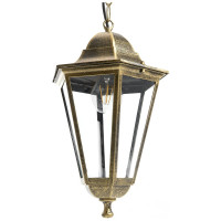 Садово-парковый светильник FERON 6205/PL6205 шестигранный на цепочке 100W E27 230V черное золото 11143