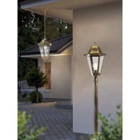 Садово-парковый светильник FERON 6205/PL6205 шестигранный на цепочке 100W E27 230V черное золото 11143