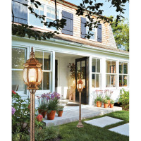 Садово-парковый светильник FERON 8110 столб 100W E27 230V, черное золото 11240