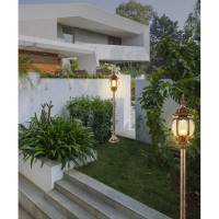 Садово-парковый светильник FERON 8110 столб 100W E27 230V, черное золото 11240