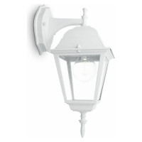 Садово-парковый светильник, четырехгранный на стену вниз 60W E27 230V, белый Feron 4102 11015