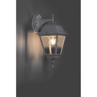 Садово-парковый светильник, четырехгранный на стену вниз 60W E27 230V, белый Feron 4102 11015