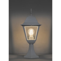 Садово-парковый светильник, четырехгранный на постамент 60W E27 230V, белый Feron 4104 11019