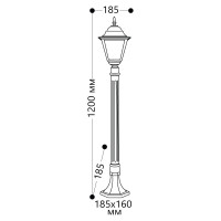 Садово-парковый светильник FERON столб 100W E27 230V, белый 4210 11033
