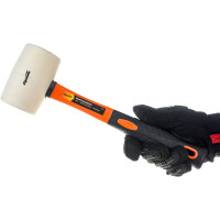 Резиновая киянка SPARTA 680 г, белая резина, фибергласовая рукоятка 11130