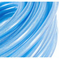 Пневматический шланг STELS ПВХ, 10x16мм, 18 бар, армированный, прозрач., быстросъем, 30м// 57027