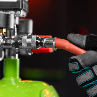 Шланг пневматический резиновый (10x16 мм; 10 м; 24 бар; армированный; быстросъем) STELS 57021