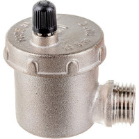 Автоматический воздухоотводчик с боковым подключением и верхним выпуском HP 1/2 никелированный Uni-Fitt 232N2000