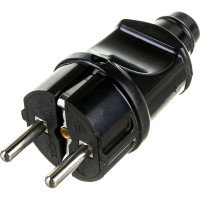 Электрическая вилка с заземлением, 16А / 220В, черная Stayer MASTER 55160-B