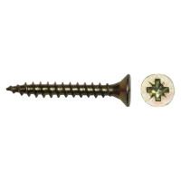 Универсальный саморез Tech-Krep 25х5,0 мм 200 шт желтый, коробка с окном 102259