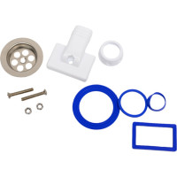 Сифон для кухни Unicorn 1.1/2"х40, с нержавеющей чашкой, прямоугольный перелив с универсальной гибкой трубой Юникорн B422 ИС.110311 534493