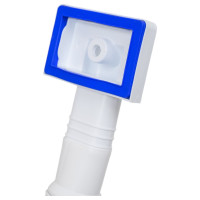 Сифон для кухни 3.1/2"х40, нержавеющий выпуск, отвод для стиральной машины, прямоугольный перелив с универсальной гибкой трубой, 40х40/50 Unicorn Юникорн B435V ИС.110320 534496