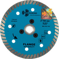 Диск алмазный отрезной TRIO-DIAMOND 105хm14 Flange Turbo FHQ450