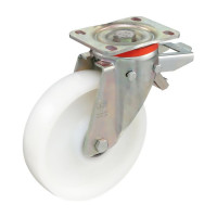 Колесо с вращающейся опорой, пластиной крепления и задним тормозом (200 мм; 750 кг) Tellure rota 686956