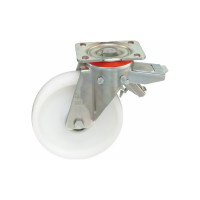 Колесо с вращающейся опорой, пластиной крепления и задним тормозом (200 мм; 750 кг) Tellure rota 686956