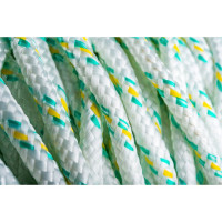 Плетёный капроновый 16-прядный фал с капроновым сердечником, диаметр 6мм, бухта 100м, 650кгс СИБИН 50220-06