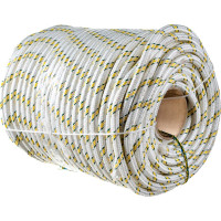 Плетёный капроновый 24-прядный фал с капроновым сердечником, диаметр 12мм, бухта 100м, 2200кгс СИБИН 50220-12