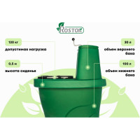 Торфяной туалет Rostok 206.1000.401.0
