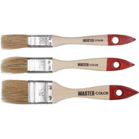 Набор из 6 кистей с деревянными ручками: флейцевые кисти 20, 25, 35мм, круглые кисти 20, 25мм, кисть художественная МASTER COLOR 30-0510