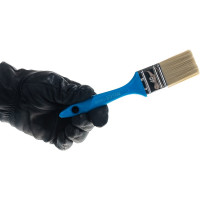 Флейцевая кисть, толщина 12мм, ПЭТ-щетина, нержавеющий обжим, пластиковая ручка, ширина 40мм МASTER COLOR 30-0202