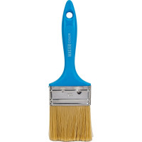 Флейцевая кисть, толщина 12мм, ПЭТ-щетина, нержавеющий обжим, пластиковая ручка, ширина 70мм МASTER COLOR 30-0204