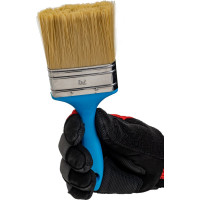 Флейцевая кисть, толщина 12мм, ПЭТ-щетина, нержавеющий обжим, пластиковая ручка, ширина 70мм МASTER COLOR 30-0204