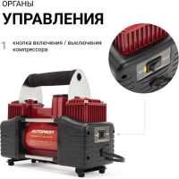 Металлический автомобильный компрессор AUTOPROFI AK-65