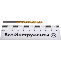 Сверло по металлу Профоснастка 4,2 мм HSS M2 TIN/135 DIN 338, 10 шт., №369 30202049