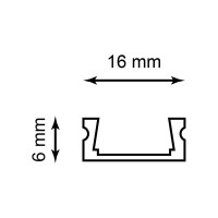 Алюминиевый накладной профиль, серебро Feron CAB262 10267