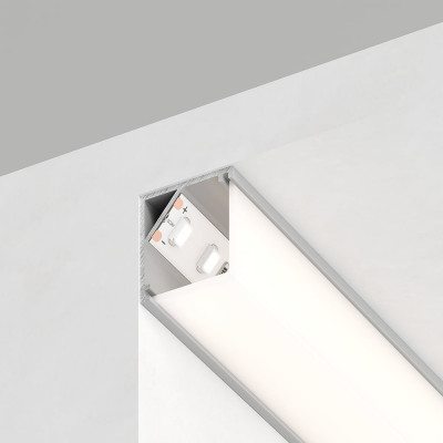 Алюминиевый угловой квадратный профиль, серебро Feron CAB281 10300