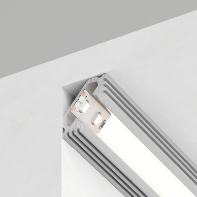 Алюминиевый угловой профиль с фаской, серебро Feron CAB272 10270