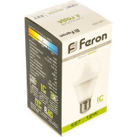 Светодиодная лампа - шар E27 12W 4000K FERON LB-93 25487