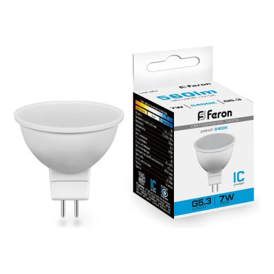 Светодиодная лампа MR16 G5.3 7W 6400K FERON LB-26 25237