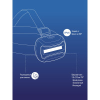Светодиодный налобный фонарь КОСМОС 3Вт КОБ 417214 KOC-H3WCOBLED