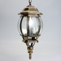 Садово-парковый светильник, восьмигранный на цепочке 100W E27 230V, черное золото FERON PL8105 11248