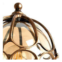 Садово-парковый светильник FERON PL3701 круглый на стену вверх 60W 230V E27, черное золото 11349