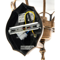 Садово-парковый светильник FERON PL3701 круглый на стену вверх 60W 230V E27, черное золото 11349