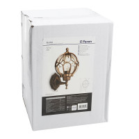 Садово-парковый светильник FERON PL3701 круглый на стену вверх 60W 230V E27, черное золото 11349
