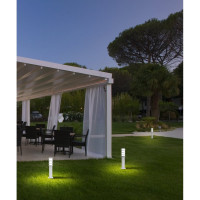 Садово-парковый светильник FERON DH027-450, Техно столб, 18W E27 230V, серебро 11815