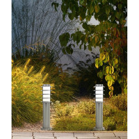 Садово-парковый светильник FERON DH027-450, Техно столб, 18W E27 230V, серебро 11815