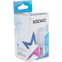 Светодиодная лампа КОСМОС LED 7.5Вт шар 220В E14 4500К 417258 LkecLED7.5wGL45E1445