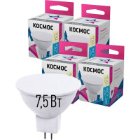 Светодиодная лампа КОСМОС LED JCDR 7.5Вт 220В GU5.3 3000К LkecLED7.5wJCDRC30 417261