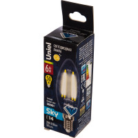 Светодиодная лампа Uniel LED-C35-6W/WW/E14/CL PLS02WH UL-00000199