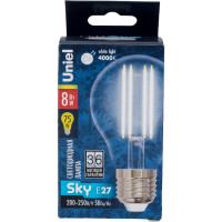 Светодиодная лампа Uniel LED-A60-8W/NW/E27/CL PLS02WH UL-00001372