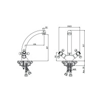 Смеситель для кухни OLIVE'S GIRONA 01430GR