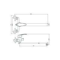 Смеситель для ванны OLIVE'S AVILA 02221AV с длинным изливом