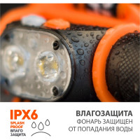 Налобный фонарь ЯРКИЙ ЛУЧ PANDA 2R 2xCREE XP-G3 max.800лм, 5 реж, Li-Ion аккум. 2600mAh, встр. ЗУ 4606400105695