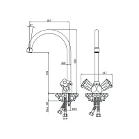 Смеситель для кухни OLIVE'S VIGO 21430VG